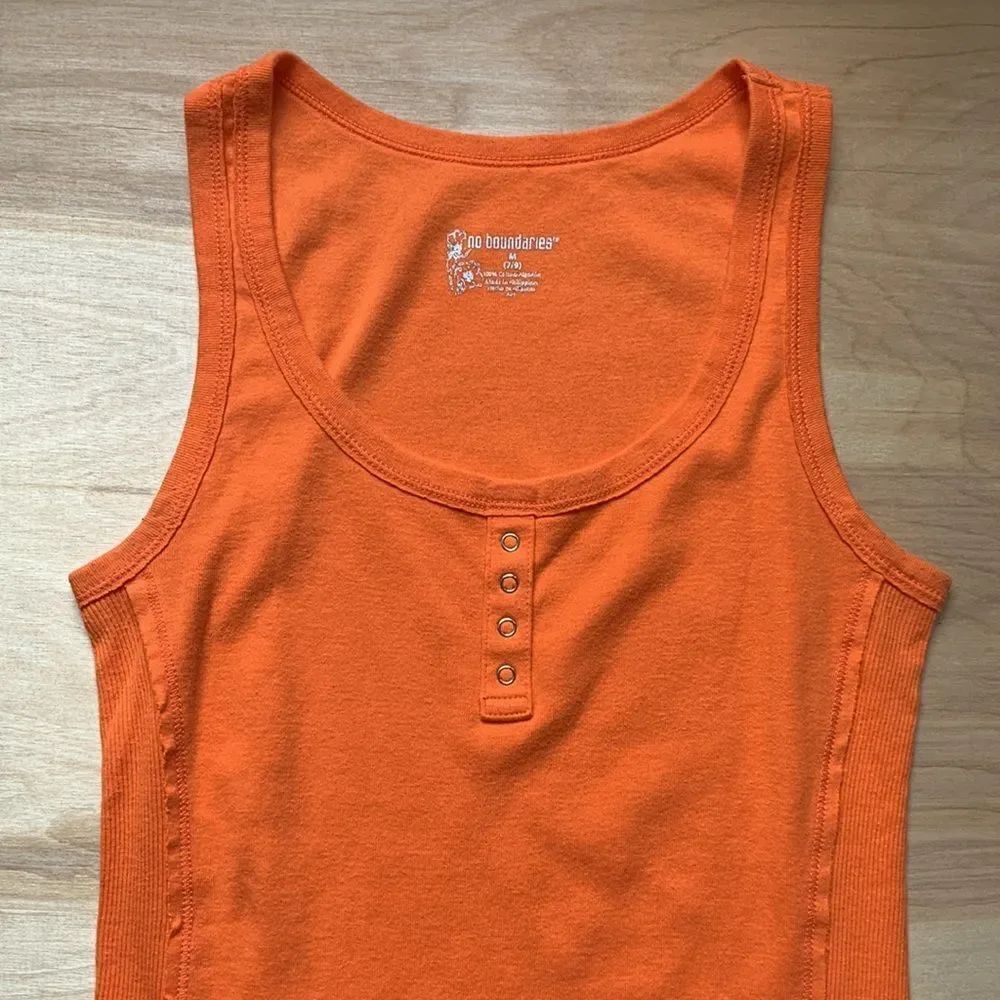 No Boundaries Orange Tank Top - Picture 2 of 6